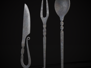 Iron Utensils Set 3D Модель