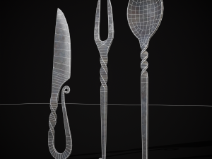 Iron Utensils Set 3D Модель