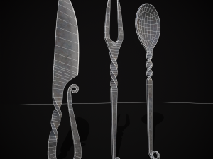 Iron Utensils Set 3D Модель