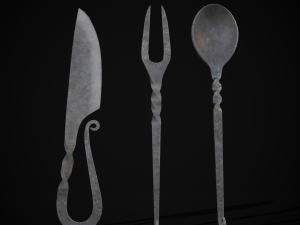 Iron Utensils Set 3D Модель