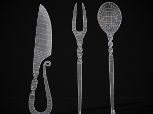 Iron Utensils Set 3D Модель