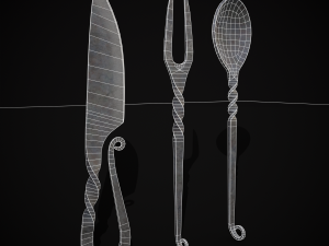 Iron Utensils Set 3D Модель