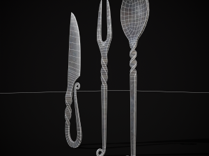 Iron Utensils Set 3D Модель