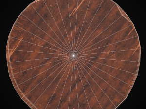 Round Worn Medieval Table Modello 3D
