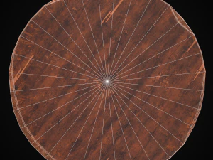 Round Worn Medieval Table 3D Model