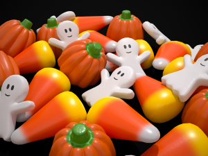 Ghost Candy Halloween Mix 3D Model