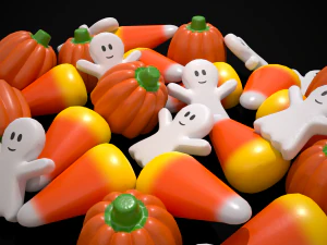 Ghost Candy Halloween Mix 3D Model
