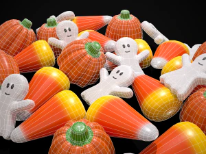 Ghost Candy Halloween Mix 3D Model