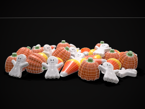 Ghost Candy Halloween Mix 3D Model