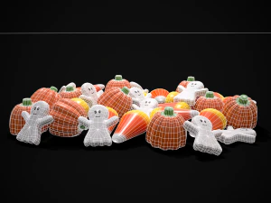 Ghost Candy Halloween Mix 3D Model