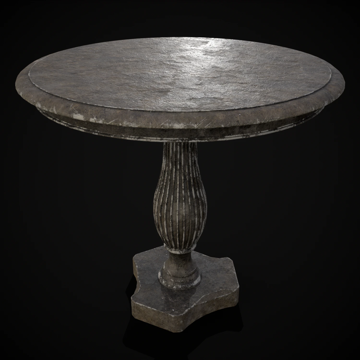Round Garden Table 3D Model .c4d .max .obj .3ds .fbx .stl .blend 