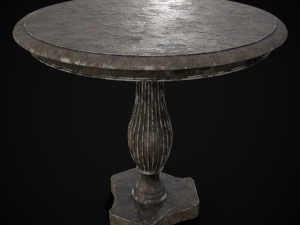 Round Garden Table 3D Model