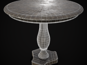 Round Garden Table 3D 모델