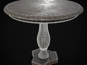 Round Garden Table 3D Model