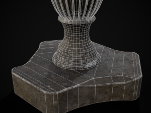 Round Garden Table 3D 모델