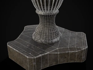 Round Garden Table 3D Model