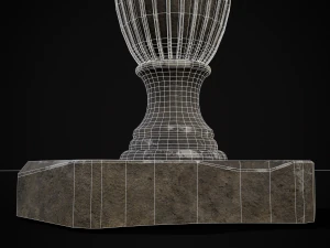 Round Garden Table 3D Model
