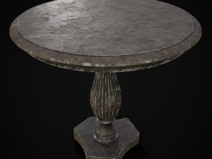 Round Garden Table 3D 모델