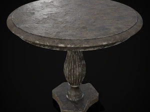 Round Garden Table 3D Model