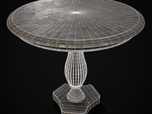 Round Garden Table 3D 모델