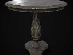 Round Garden Table 3D 모델