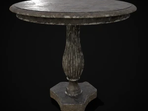 Round Garden Table 3D Model