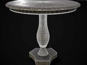 Round Garden Table 3D 모델