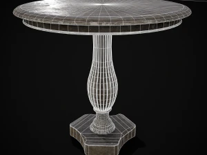 Round Garden Table 3D Model