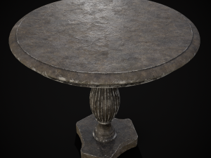 Round Garden Table 3D 모델