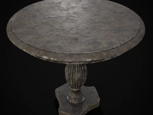 Round Garden Table 3D Model