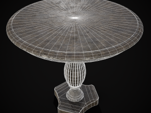 Round Garden Table 3D 모델