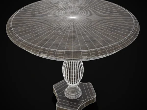 Round Garden Table 3D Model