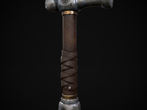 Ornate Ball Peen Hammer 3D-Modell