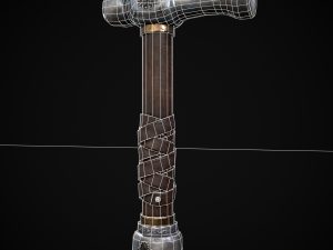Ornate Ball Peen Hammer Model 3D