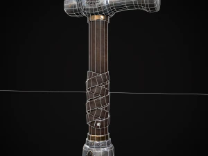 Ornate Ball Peen Hammer 3D Model