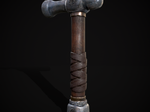 Ornate Ball Peen Hammer Model 3D