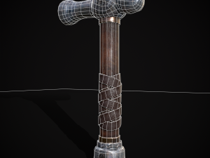 Ornate Ball Peen Hammer Model 3D