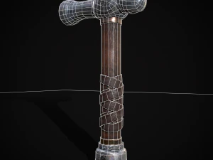 Ornate Ball Peen Hammer 3D Model
