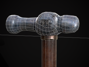 Ornate Ball Peen Hammer Model 3D