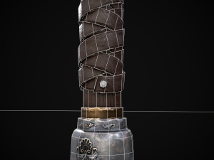 Ornate Ball Peen Hammer Model 3D
