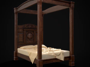R&ouml;nesans Kanopi Yatağı 3D Model