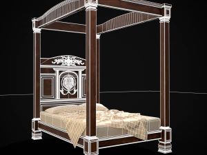 Renaissance Canopy Bed 3D Model