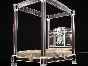 Renaissance Canopy Bed 3D Model