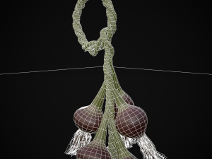 Hanging Red Onions Modello 3D