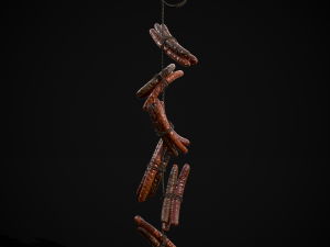 Hanging Smoked Sausages 3D-Modell