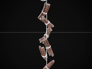 Hanging Smoked Sausages 3D Model