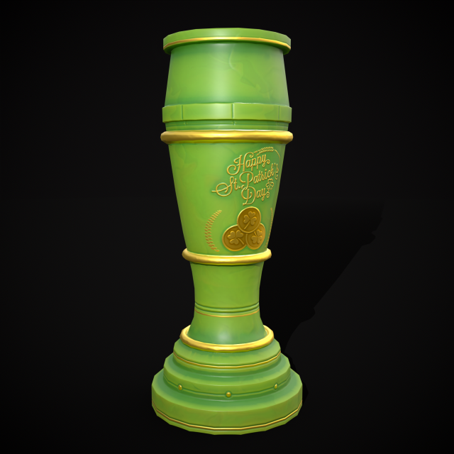 St Patricks Day Beer Mug Model 3D .c4d .max .obj .3ds .fbx .stl .blend 