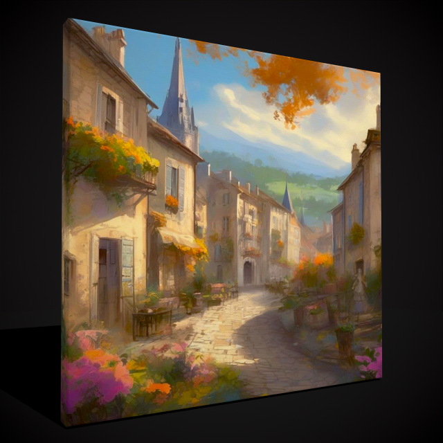 French Renaissance Painting Four 3D Model .c4d .max .obj .3ds .fbx .stl .blend 