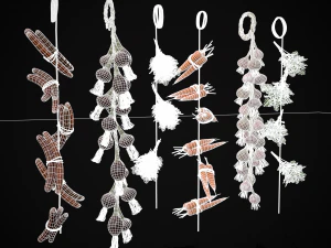Six Hanging Food Stuffs 3D Model