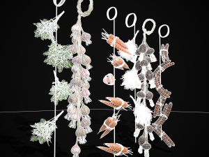 Six Hanging Food Stuffs 3D 모델